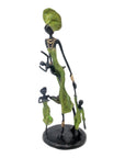 Bronze 3 enfants 35 cm vert Bronzes d'Afrique