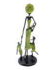 Bronze 3 enfants 35 cm vert Bronzes d'Afrique