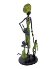 Bronze 3 enfants 35 cm vert Bronzes d'Afrique