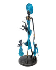 Bronze 3 children blue - 35 cm