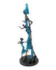 Bronze 3 enfants 35 cm bleu Bronzes d'Afrique