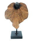 Bronze Feuille simple 45 cm marron n°3 Bronzes d'Afrique