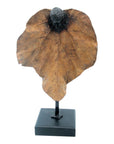 Bronze Feuille simple 45 cm marron n°3 Bronzes d'Afrique