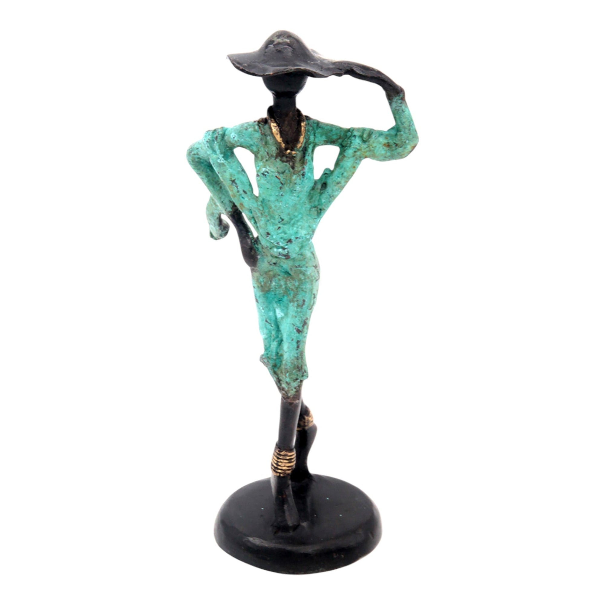 Bronze 20 cm turquoise n°2 Bronzes d'Afrique