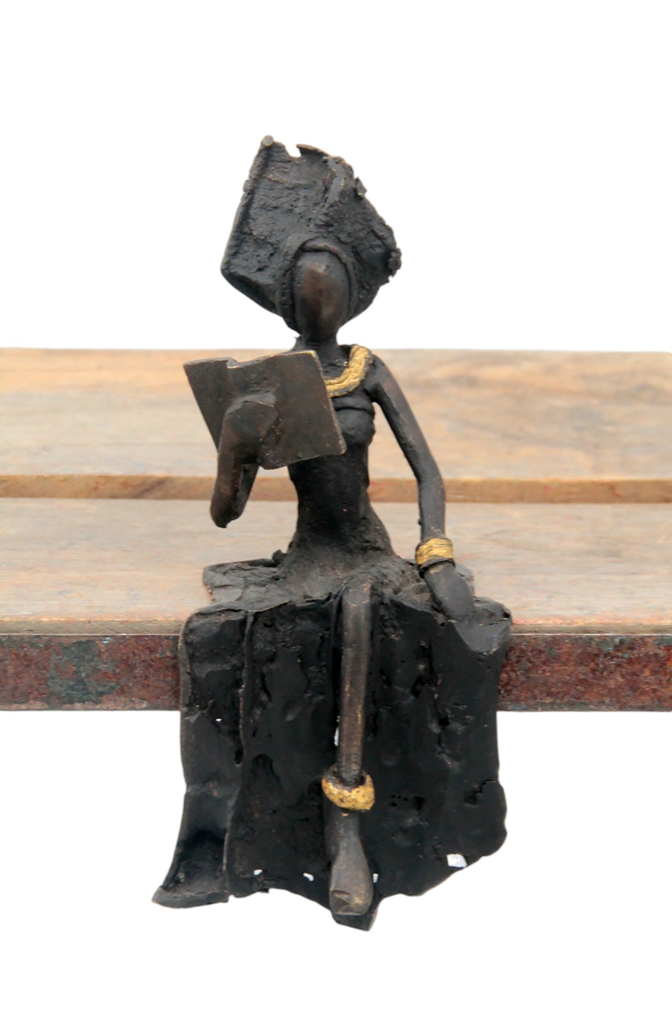 Bronze assis 15 cm noir n°9 Bronzes d'Afrique