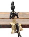 Bronze assis 15 cm doré n°3 Bronzes d'Afrique