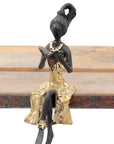 Bronze assis 15 cm doré n°3 Bronzes d'Afrique