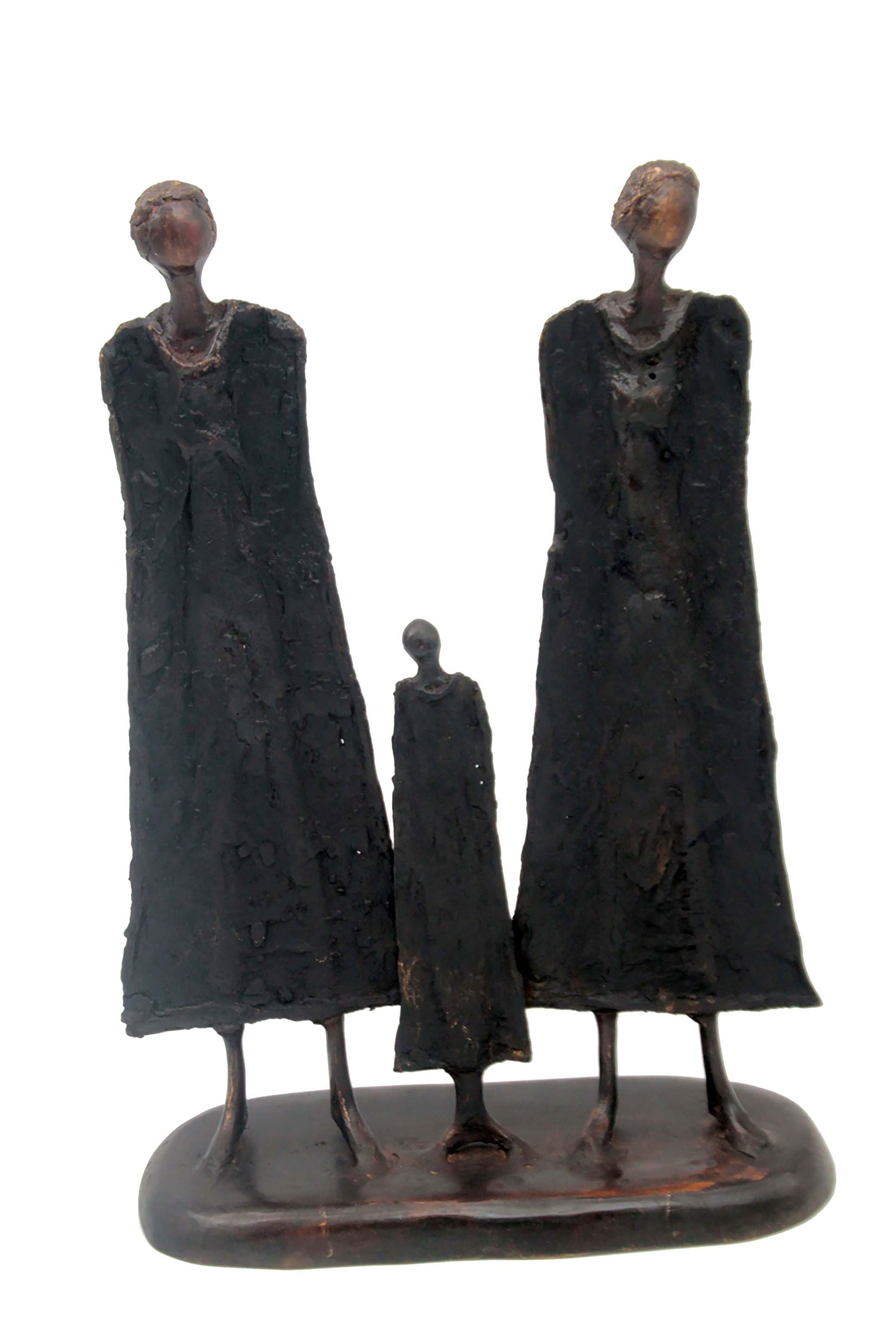 Famille 35 cm noire n°1 Bronzes d'Afrique