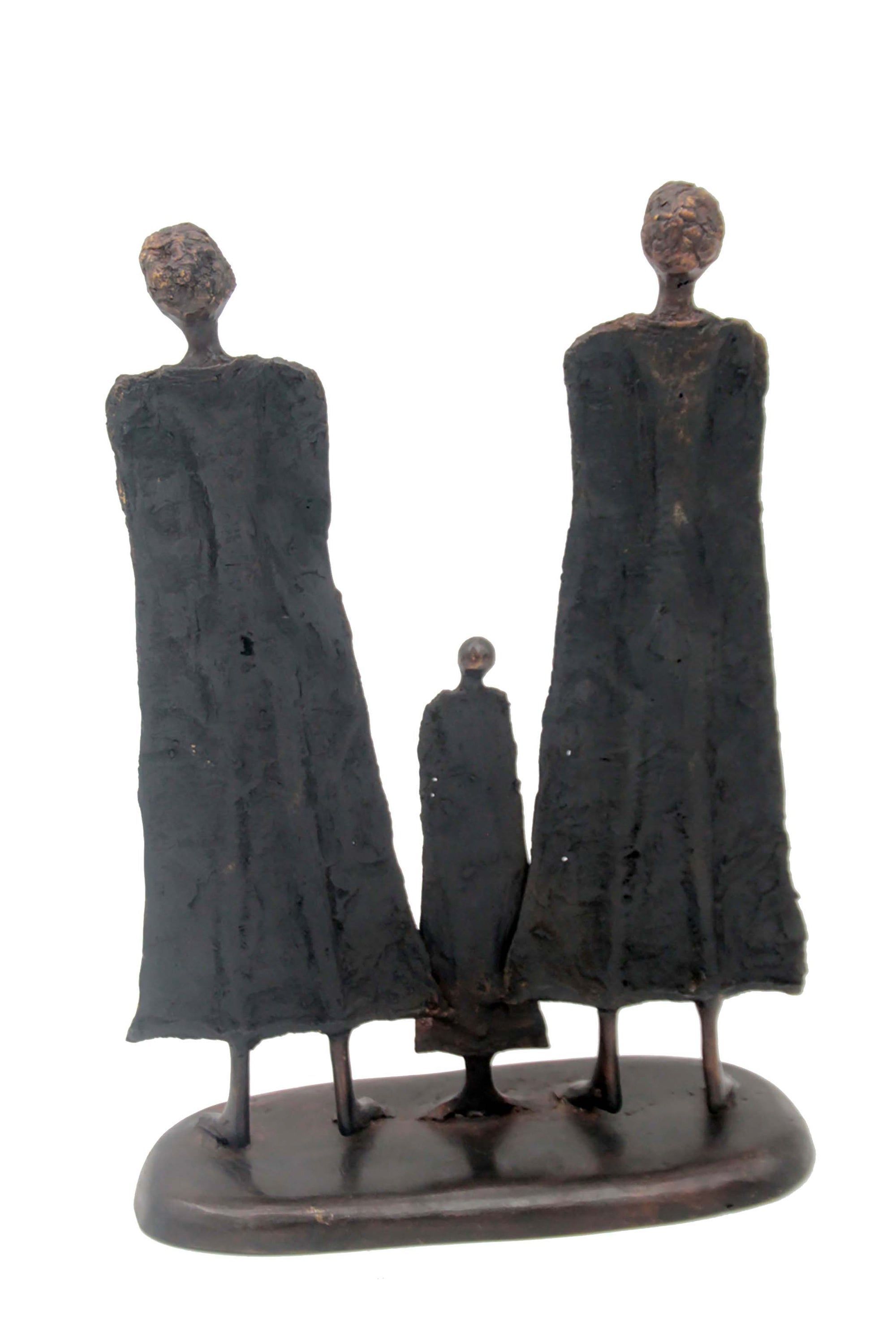 Famille 35 cm noire n°1 Bronzes d'Afrique