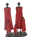 Famille 35 cm rouge n°1 Bronzes d'Afrique