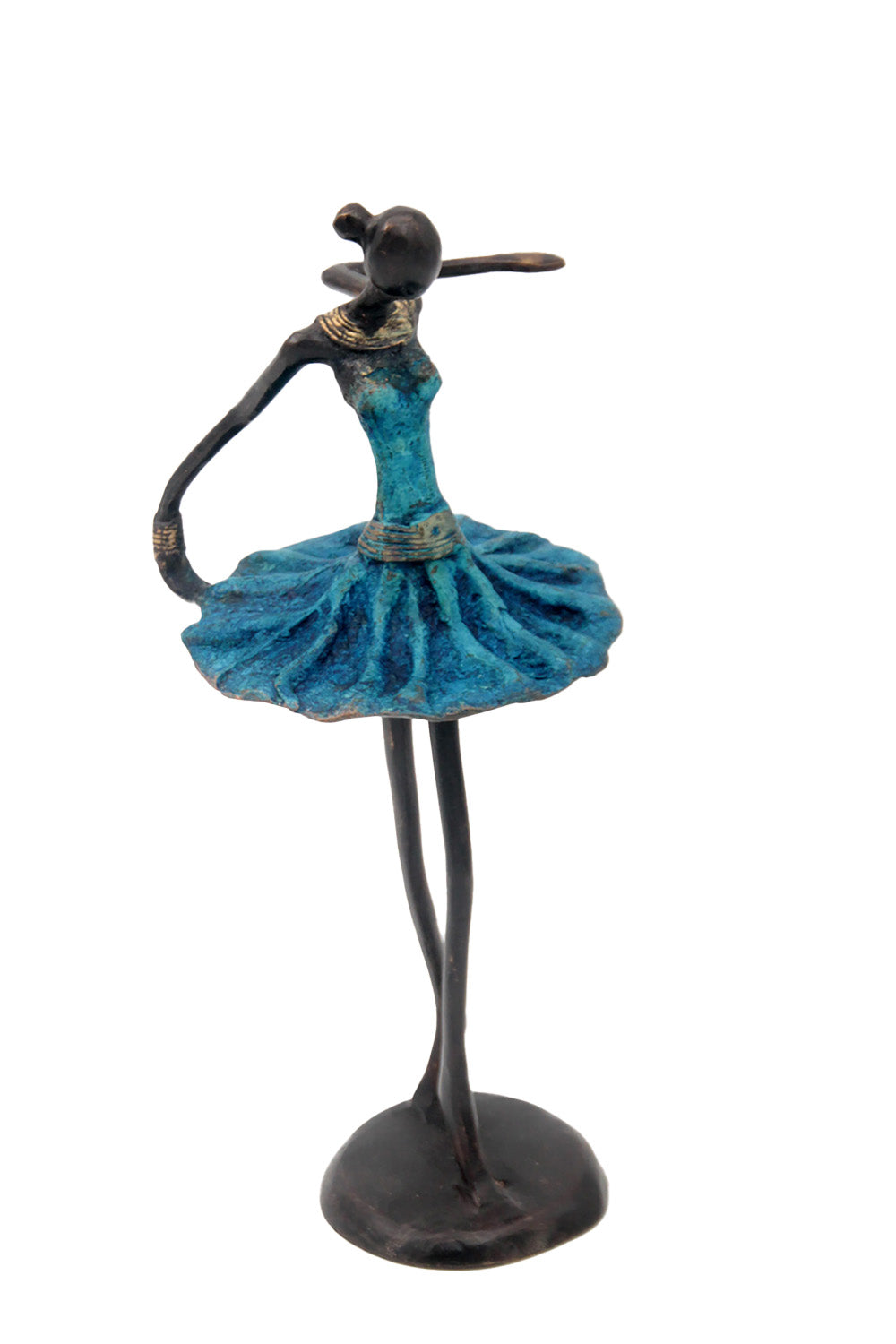 Ballerine 25 cm bleu n°2 Bronzes d'Afrique