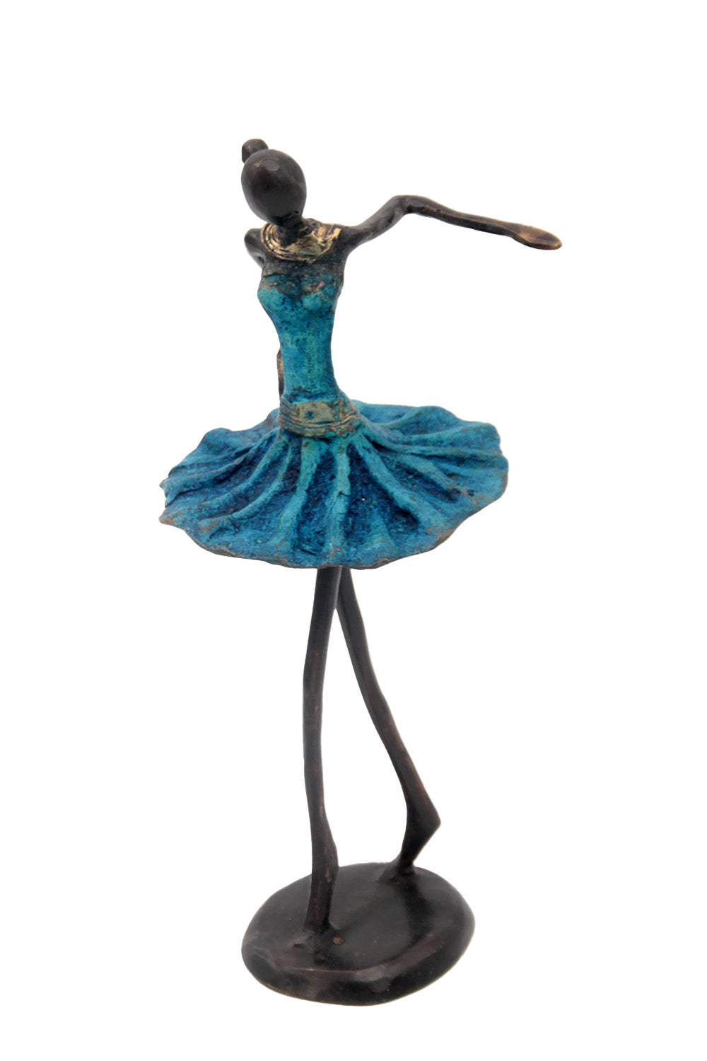 Ballerine 25 cm bleu n°2 Bronzes d'Afrique