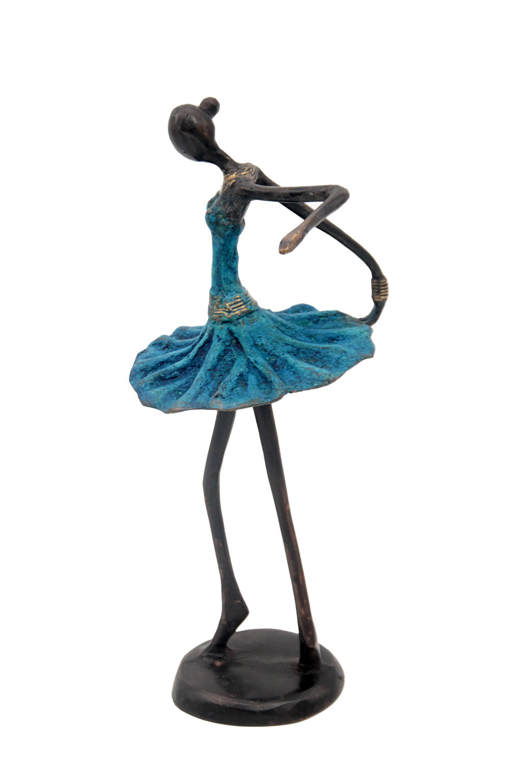 Ballerine 25 cm bleu n°2 Bronzes d'Afrique