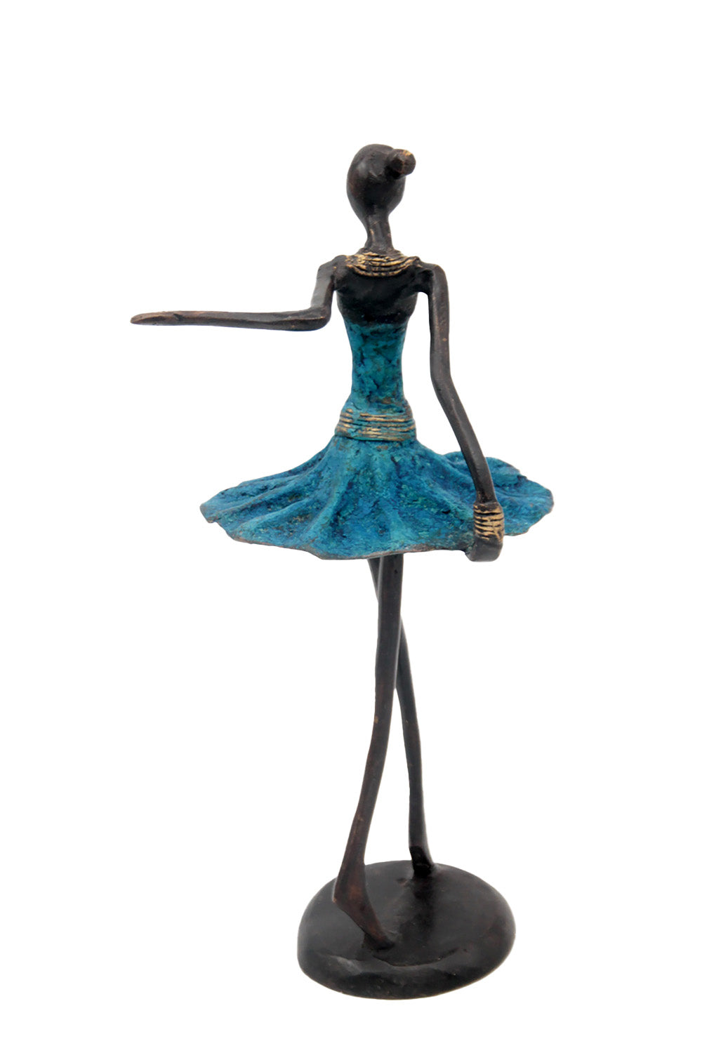 Ballerine 25 cm bleu n°2 Bronzes d'Afrique