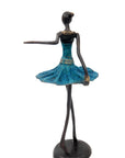 Ballerine 25 cm bleu n°2 Bronzes d'Afrique