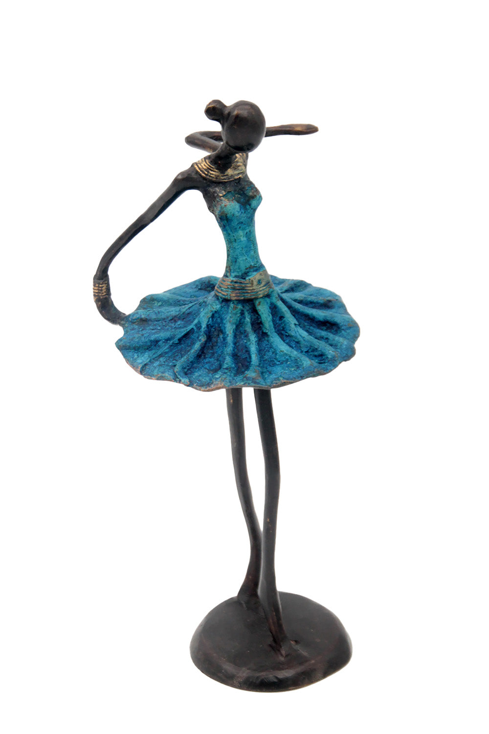 Ballerine 25 cm bleu n°2 Bronzes d'Afrique