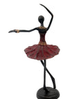 Ballerine 25 cm rouge n°1 Bronzes d'Afrique