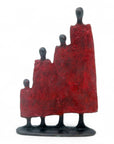Famille 4 personnages rouge n°3