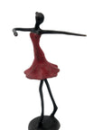 Ballerine 25 cm rouge n°7 Bronzes d'Afrique