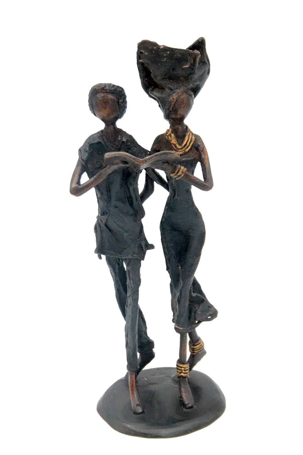 Bronze couple 25 cm noir n°1 Bronzes d'Afrique