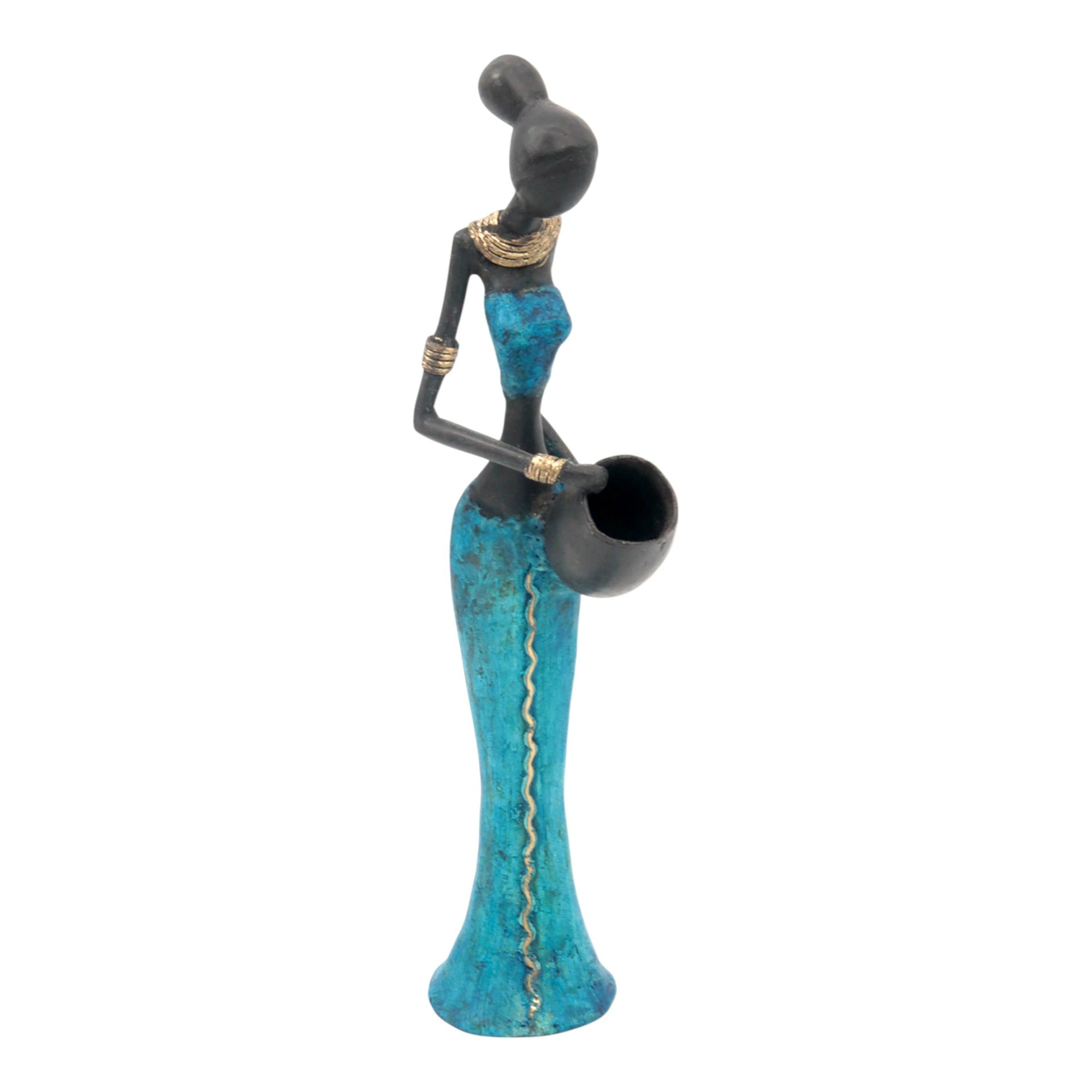 Bronze Mohamadi Dermé 30 cm bleu n°5