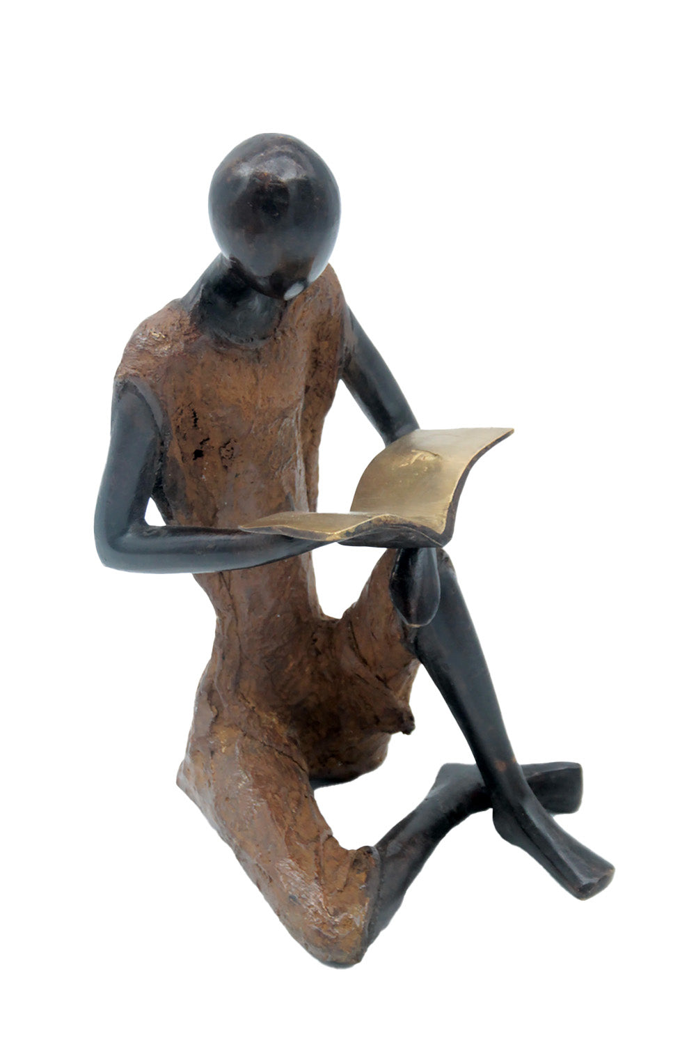 Bronze assis à poser 55 cm marron n°3 Bronzes d'Afrique
