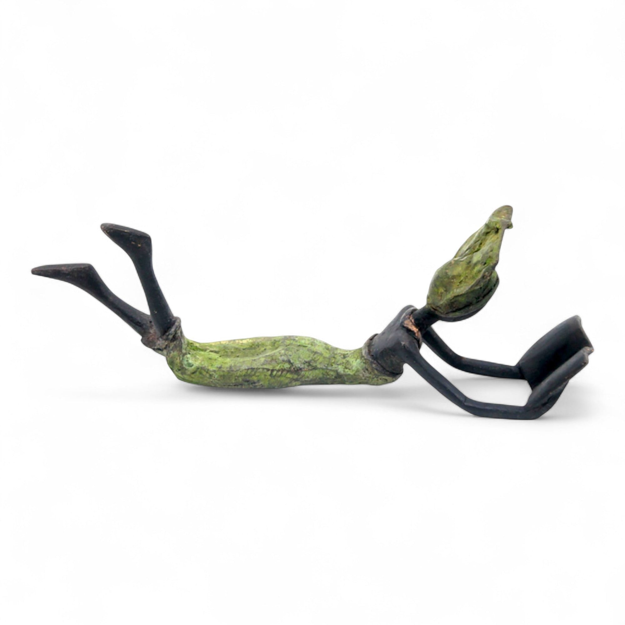 Bronze allongé 20 cm vert n°8