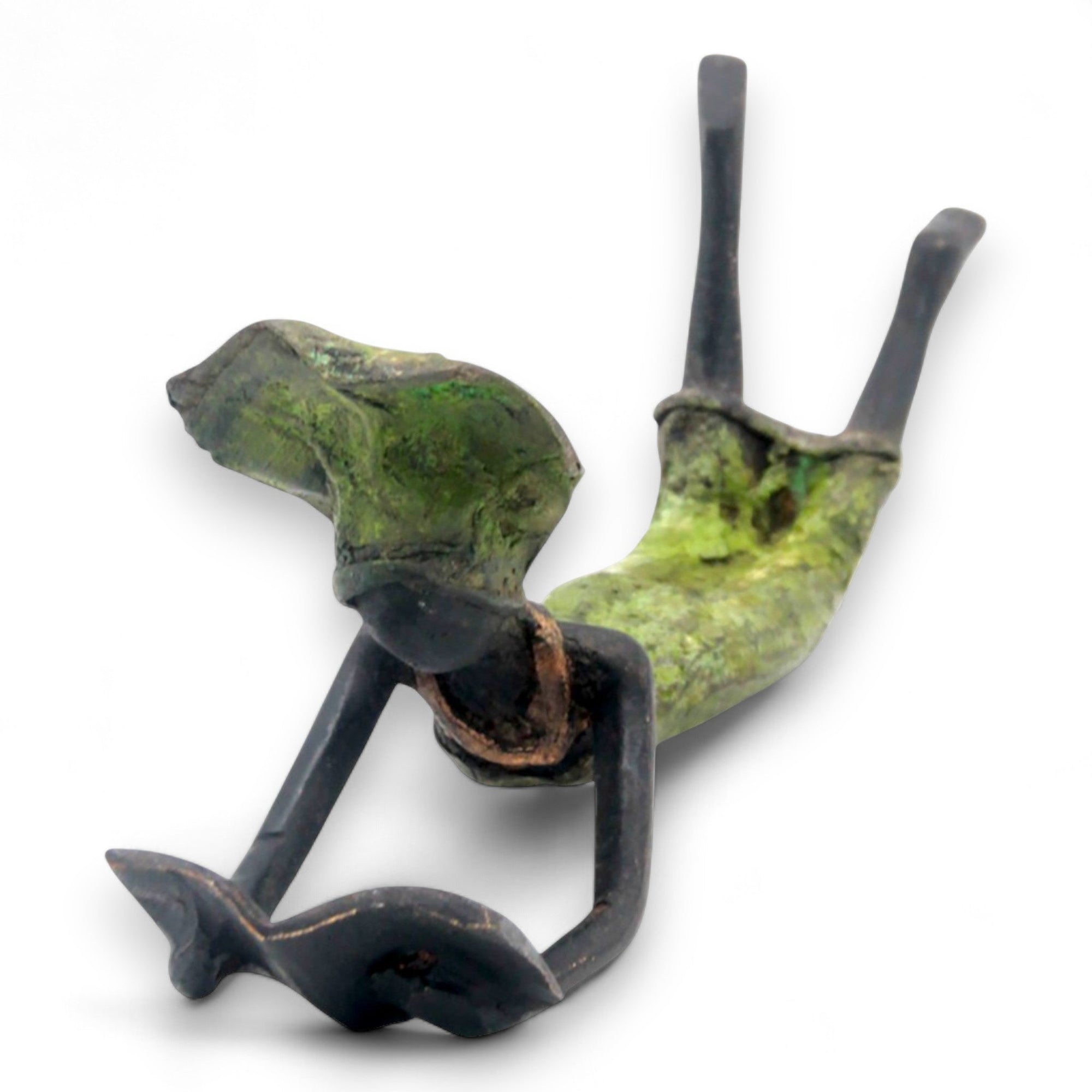 Bronze allongé 20 cm vert n°8