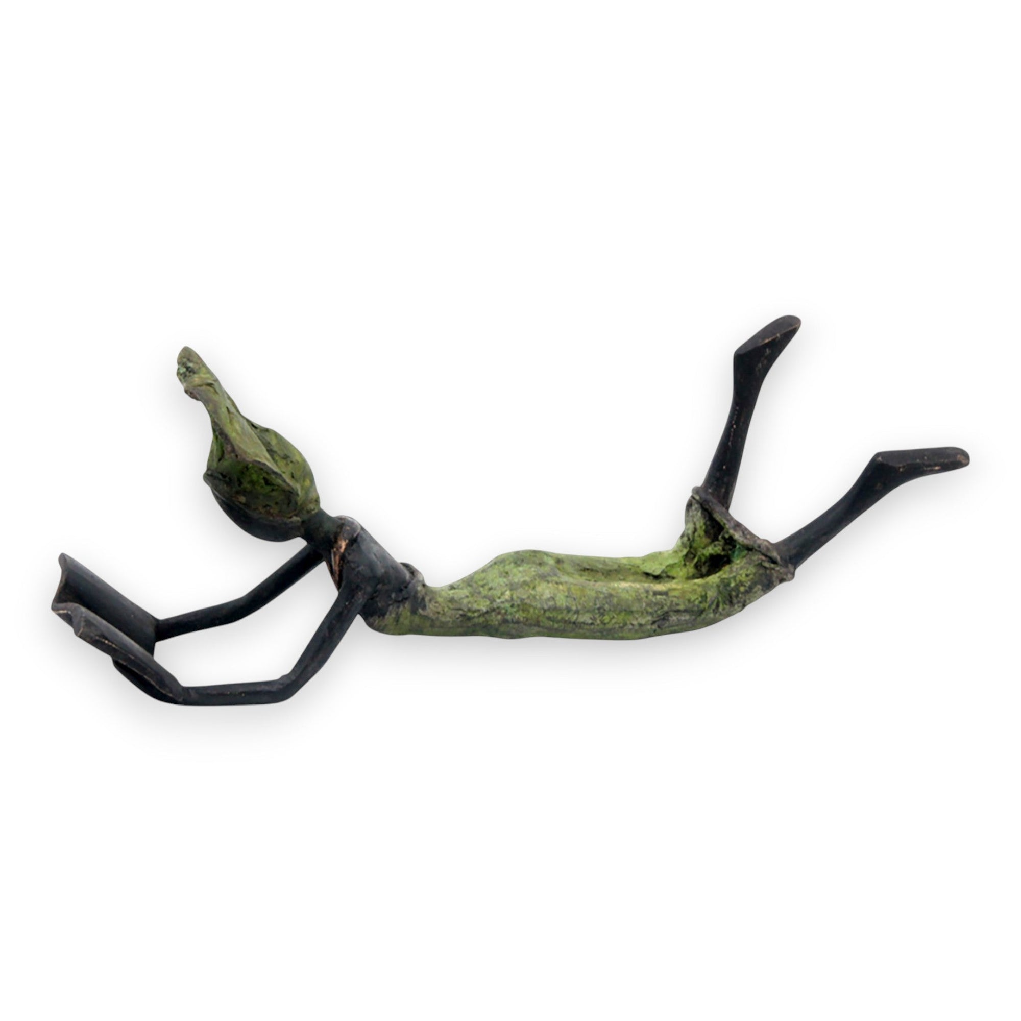 Bronze allongé 20 cm vert n°8