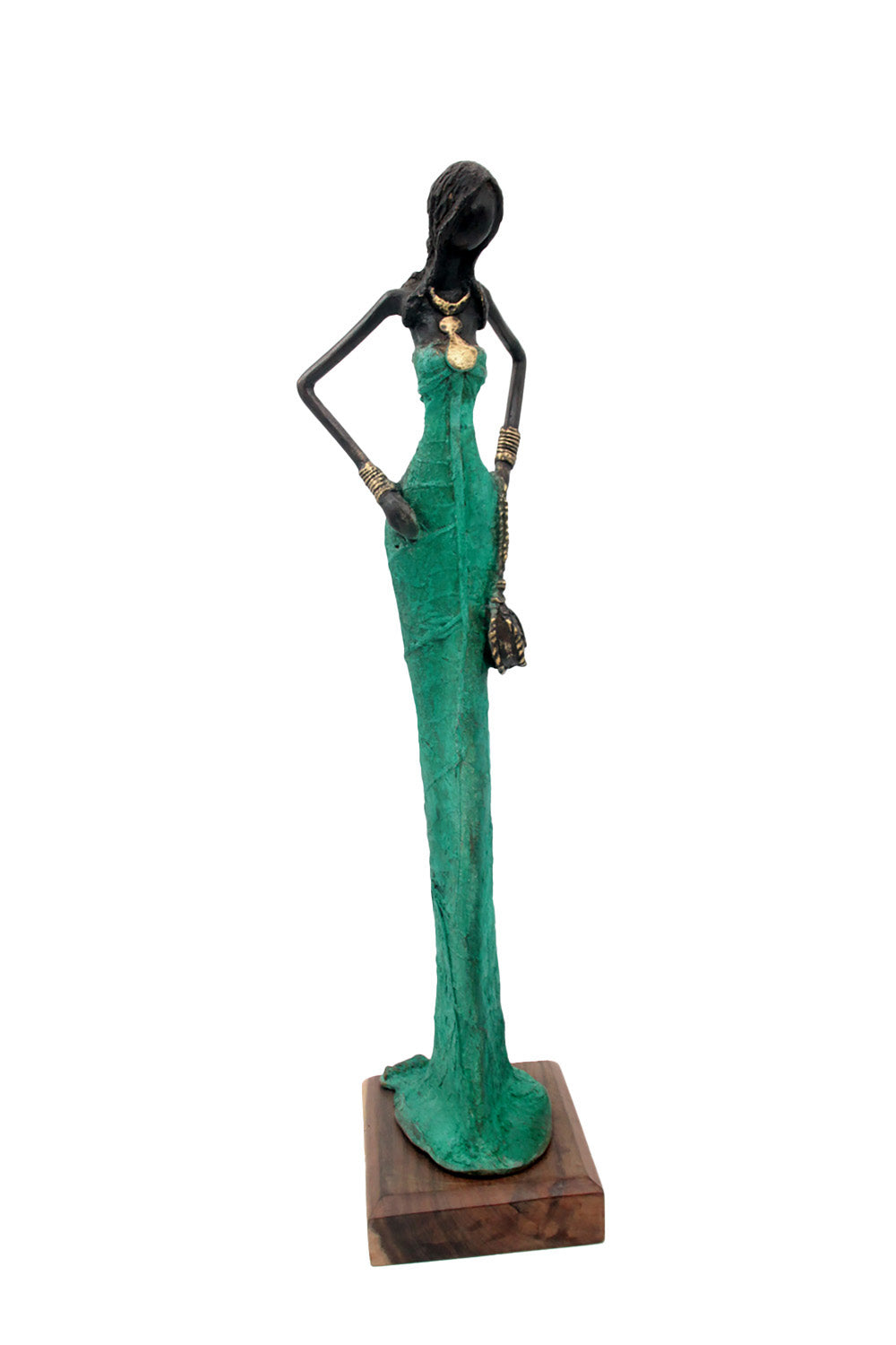 Bronze Issouf 55 cm vert n°5 Bronzes d'Afrique