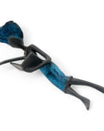 Bronze allongé 20 cm bleu n°1