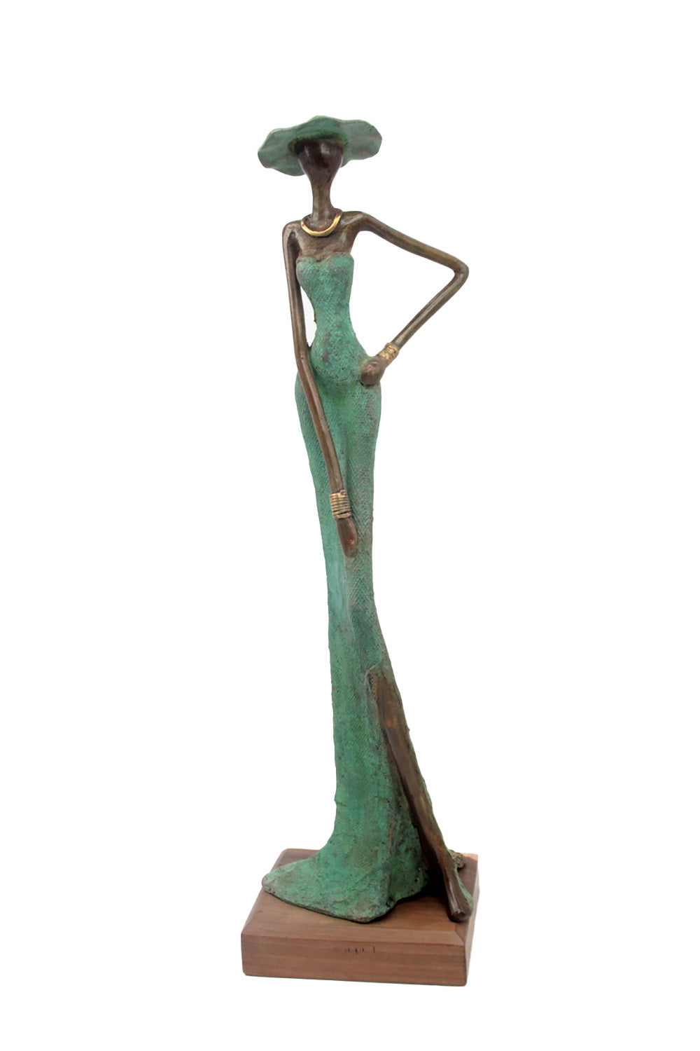 Bronze Issouf 55 cm vert n°6 Bronzes d'Afrique