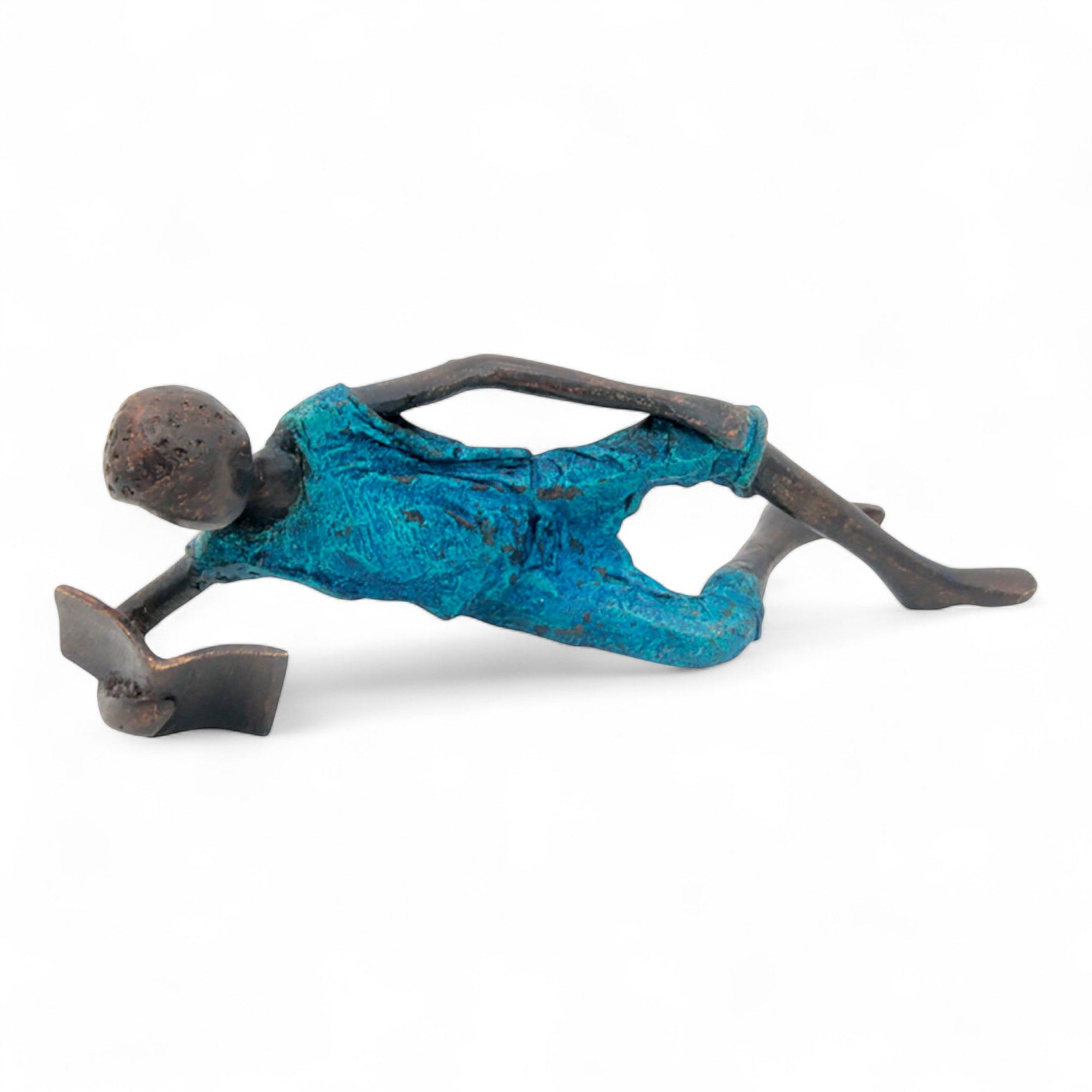 Bronze allongé 20 cm bleu n°6