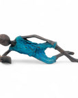 Bronze allongé 20 cm bleu n°6