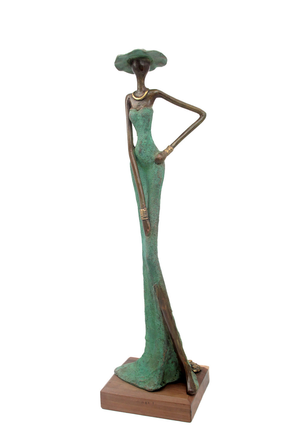 Bronze Issouf 55 cm vert n°6 Bronzes d'Afrique