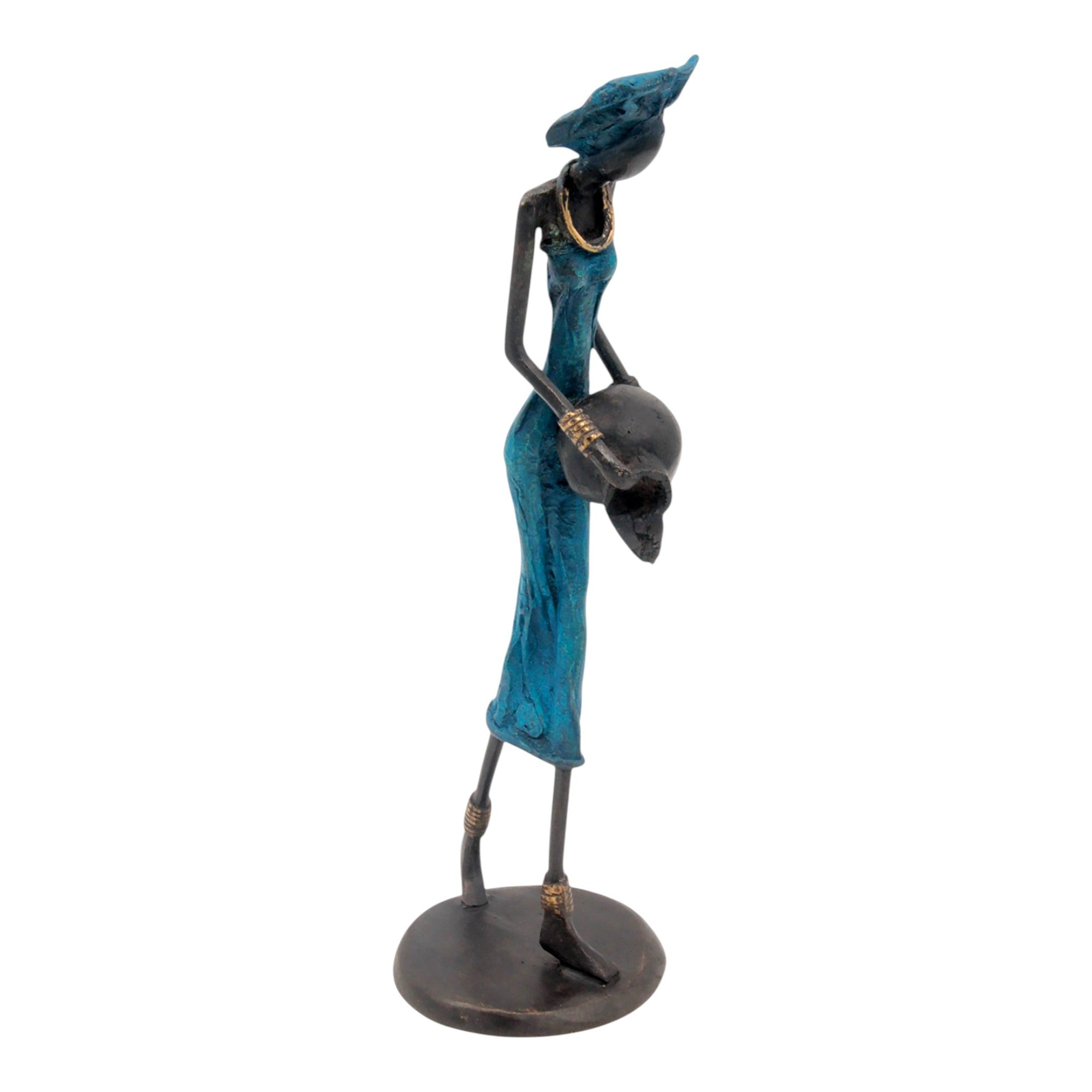 Bronze 35 cm bleu n°1