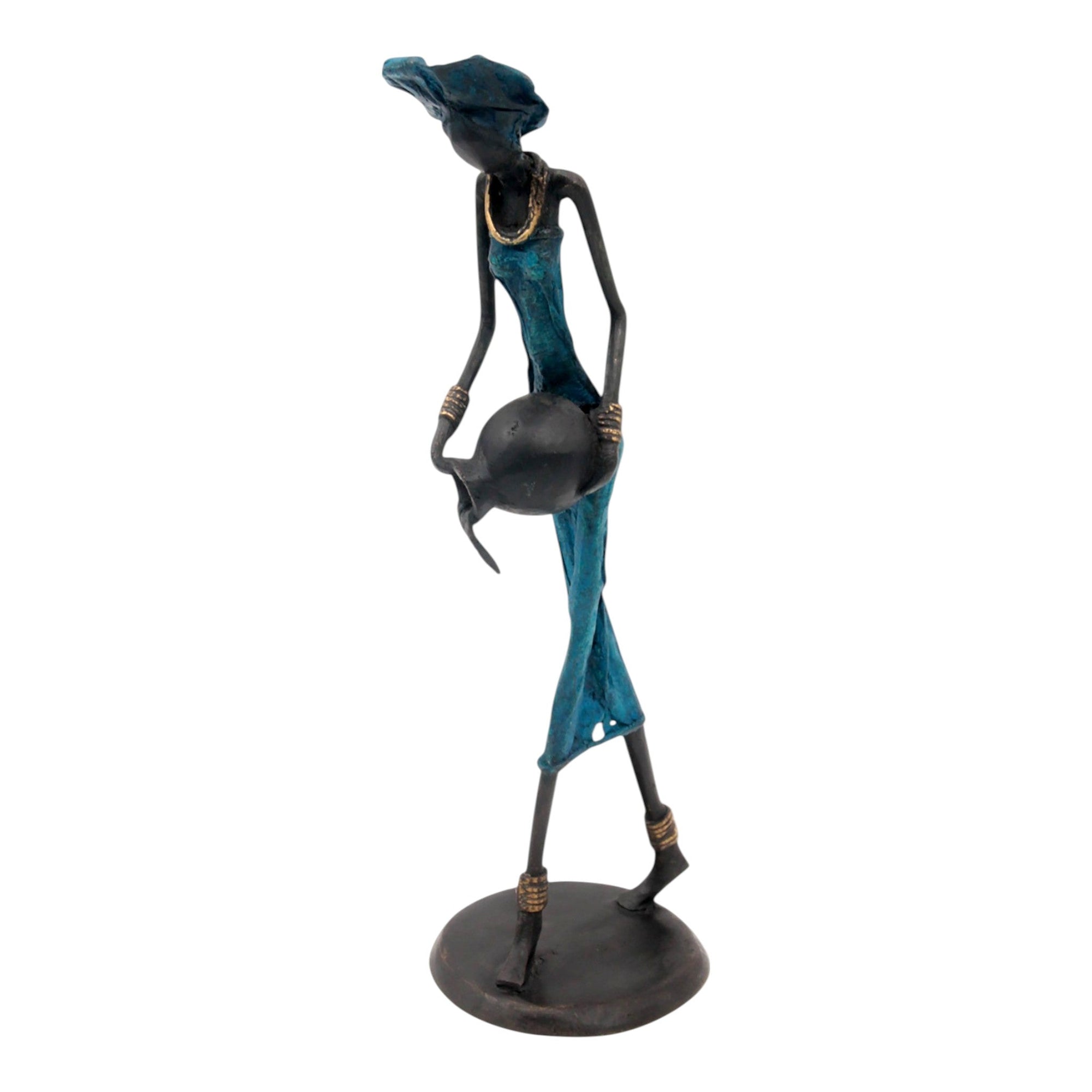 Bronze 35 cm bleu n°1