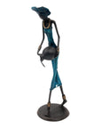 Bronze 35 cm bleu n°1