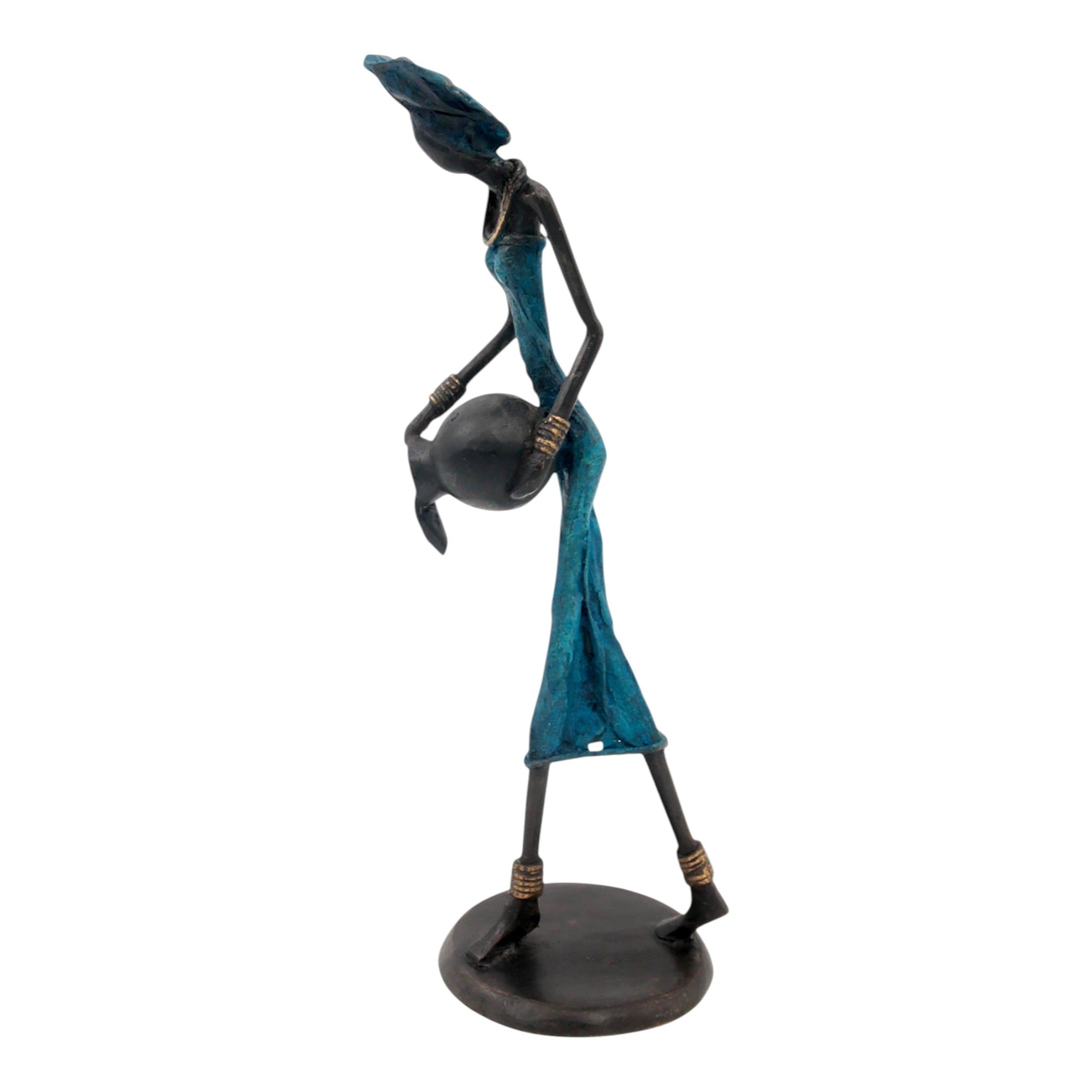 Bronze 35 cm bleu n°1