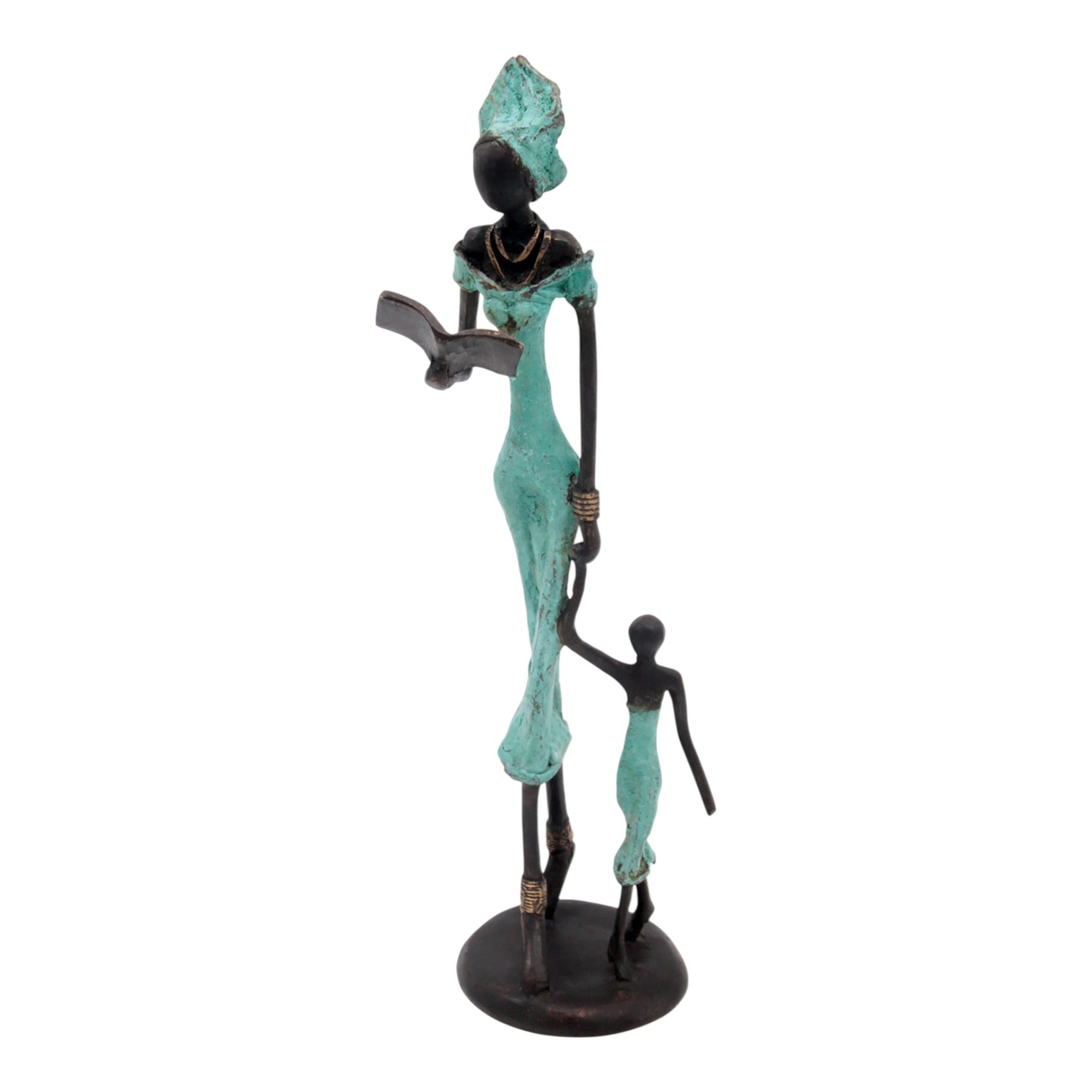 Bronze 35 cm turquoise n°3