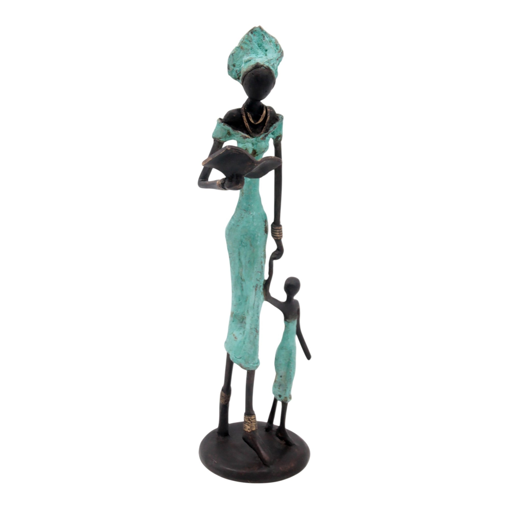 Bronze 35 cm turquoise n°3
