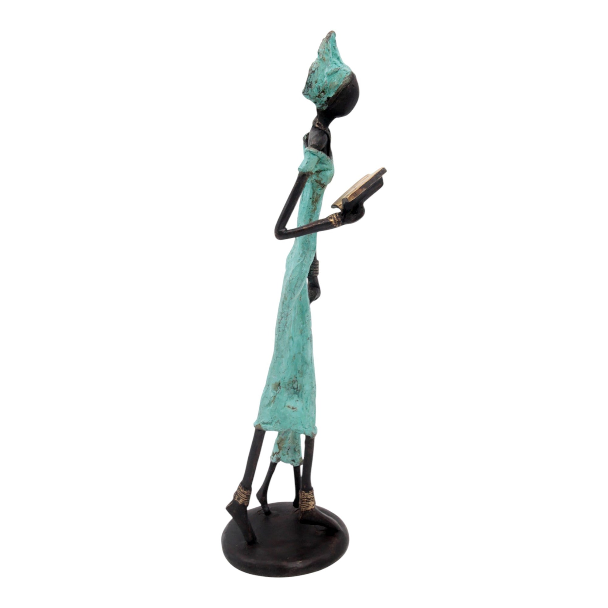 Bronze 35 cm turquoise n°3