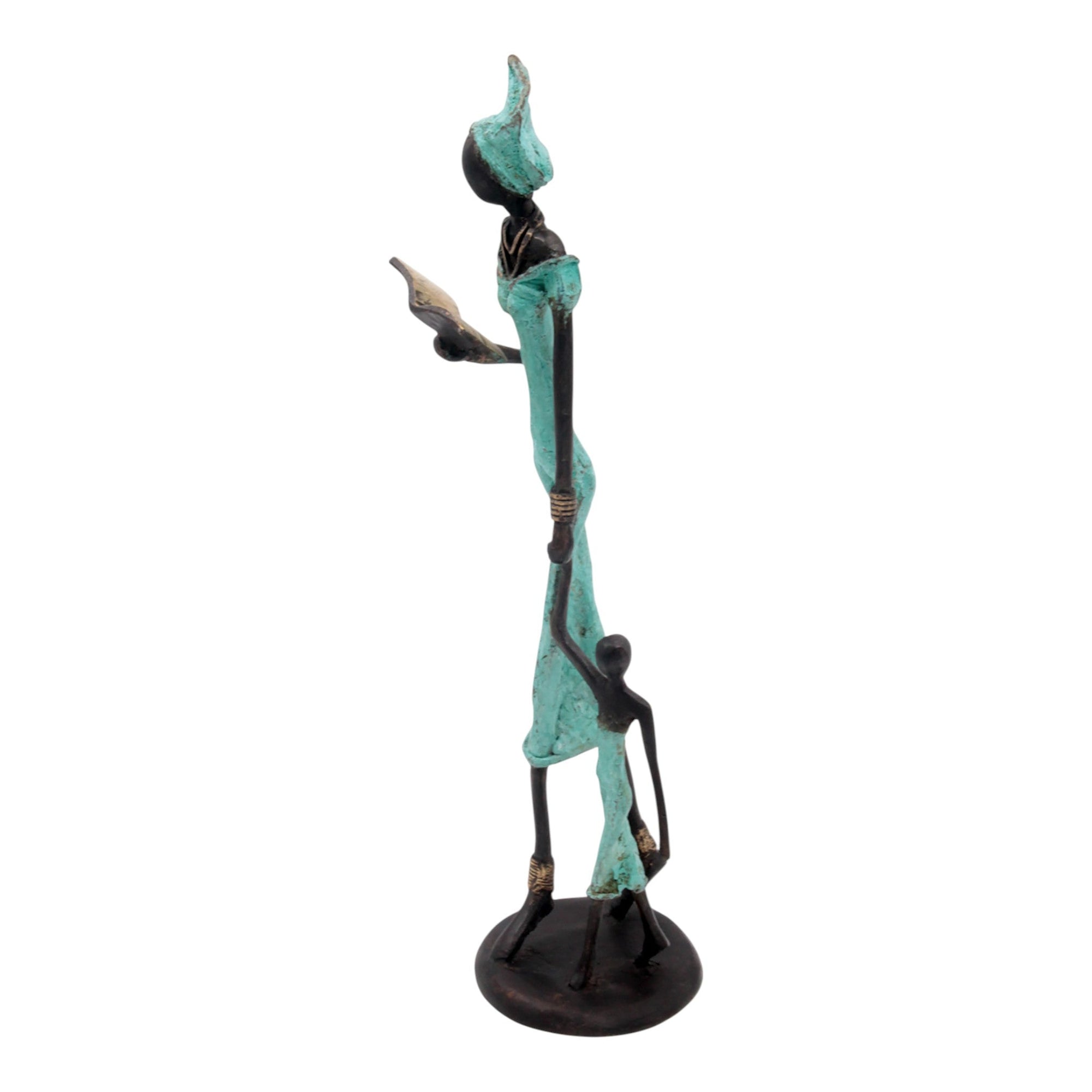 Bronze 35 cm turquoise n°3