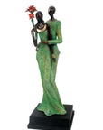Bronze Issouf couple 55 cm vert n°1 Bronzes d'Afrique