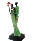 Bronze Issouf couple 55 cm vert n°1 Bronzes d'Afrique