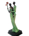 Bronze Issouf couple 55 cm vert n°1 Bronzes d'Afrique