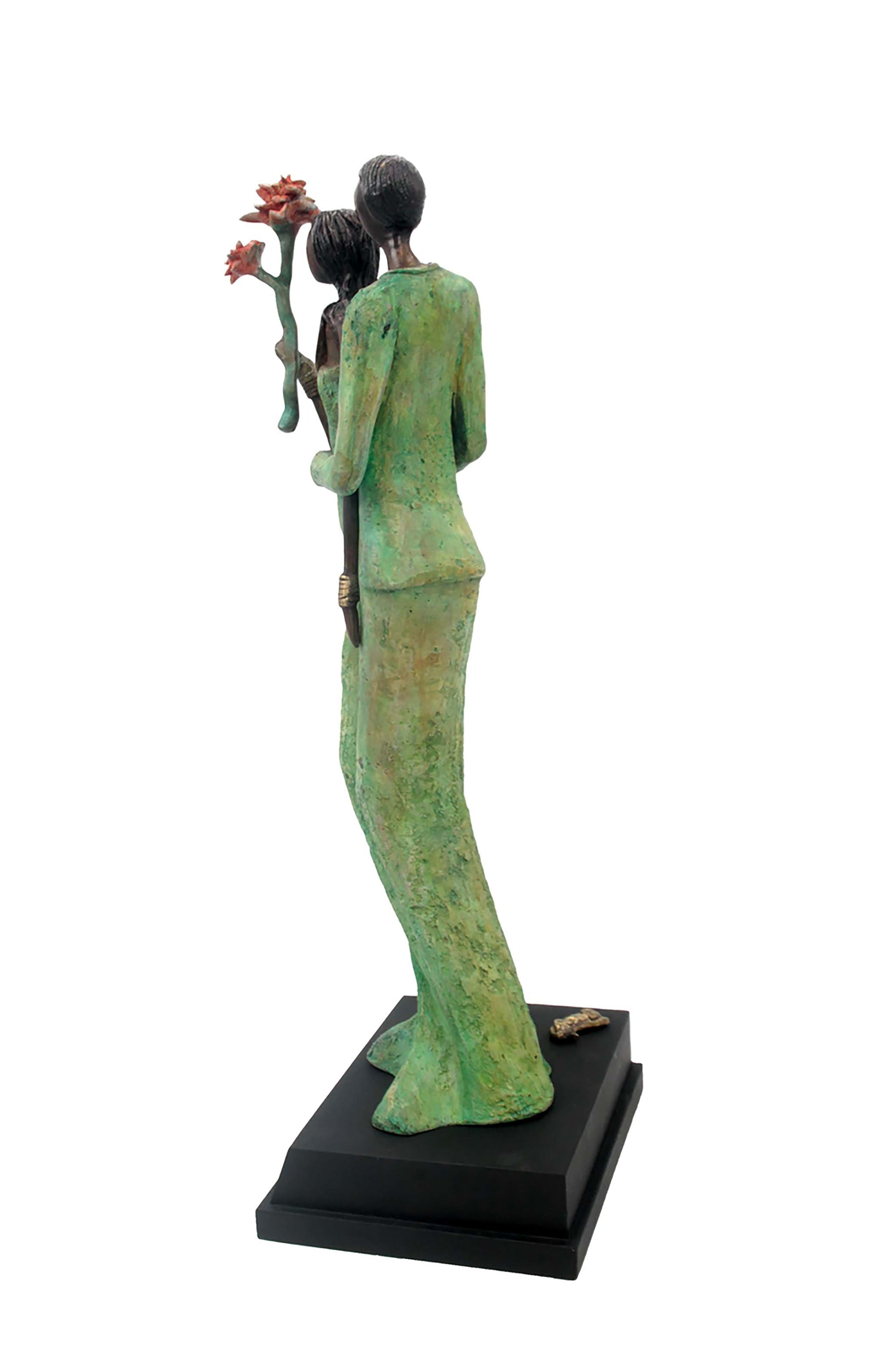 Bronze Issouf couple 55 cm vert n°1 Bronzes d'Afrique