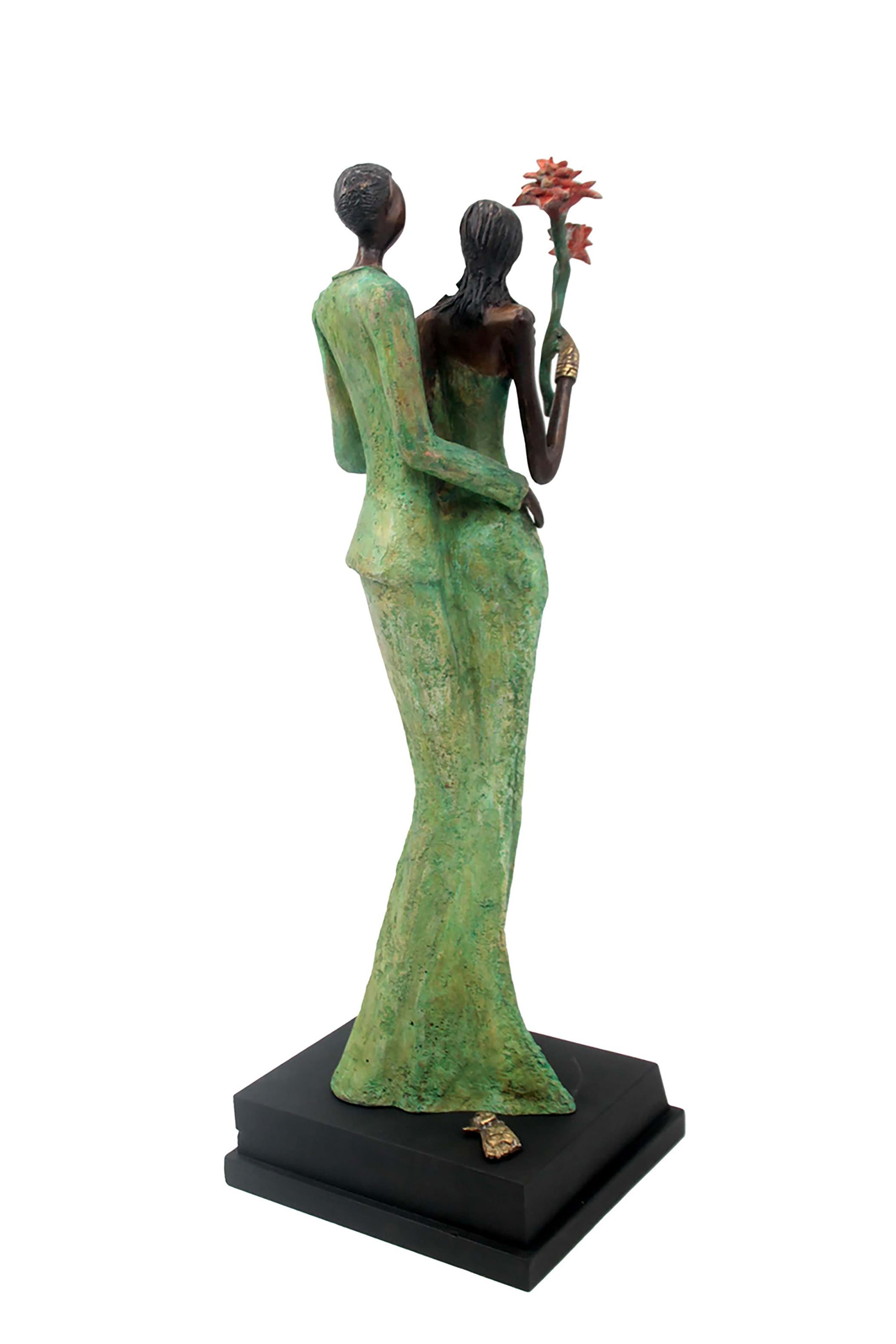Bronze Issouf couple 55 cm vert n°1 Bronzes d'Afrique