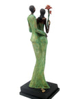 Bronze Issouf couple 55 cm vert n°1 Bronzes d'Afrique