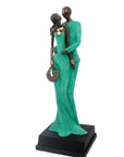 Bronze Issouf couple 55 cm vert n°2 Bronzes d'Afrique